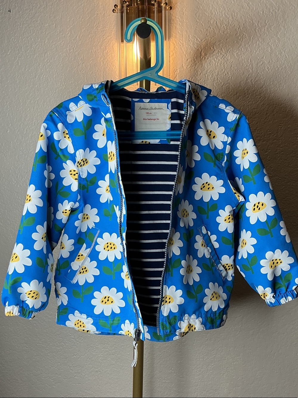 Hanna Andersson Blue Daisy Raincoat - Picture 7 of 16